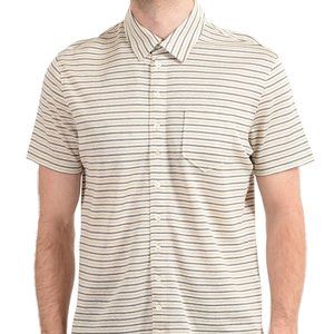 Malo Men's Multi-Color Striped Linen Casual Shirt